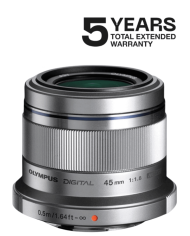 OLYMPUS ZUIKO ED 45mm f1.8 PLATA