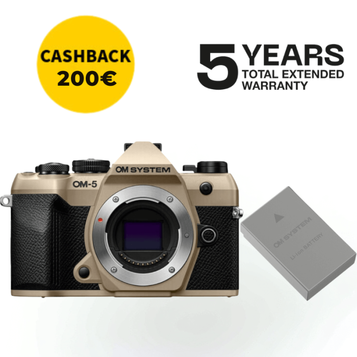OM SYSTEM OM-5 MARK II CÁMARA MIRRORLESS (ARENA BEIGE)