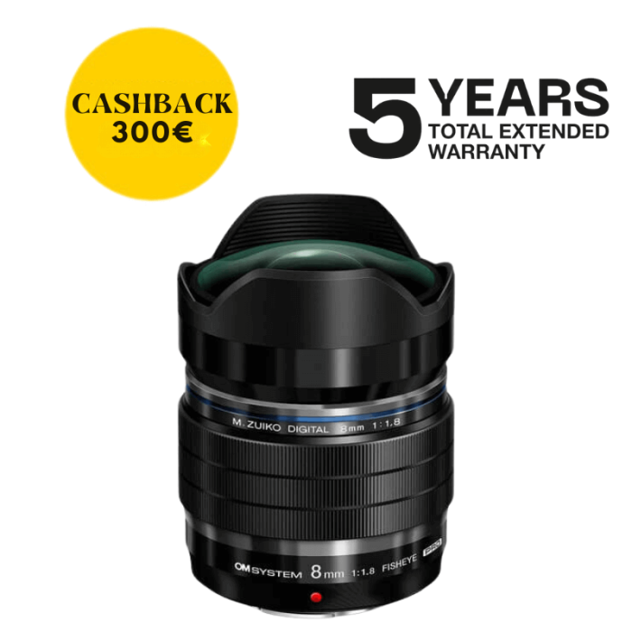 OM SYSTEM ZUIKO ED 8MM F/1.8 FISHEYE PRO