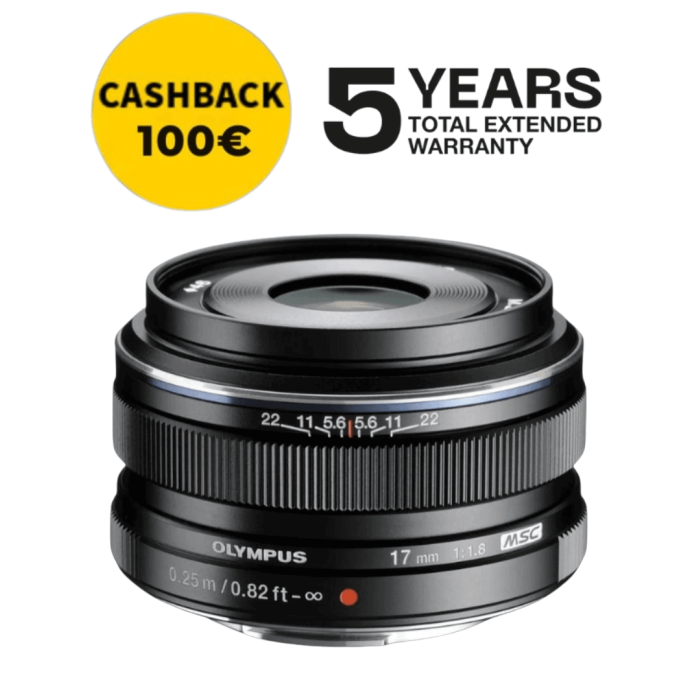 OLYMPUS ZUIKO ED 17mm f1.8 II NEGRO