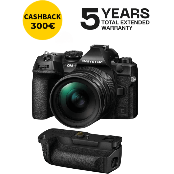 OM SYSTEM OM-1 MARK II + 12-40mm CÁMARA MIRRORLESS + OM SYSTEM HLD-10 EMPUÑADURA