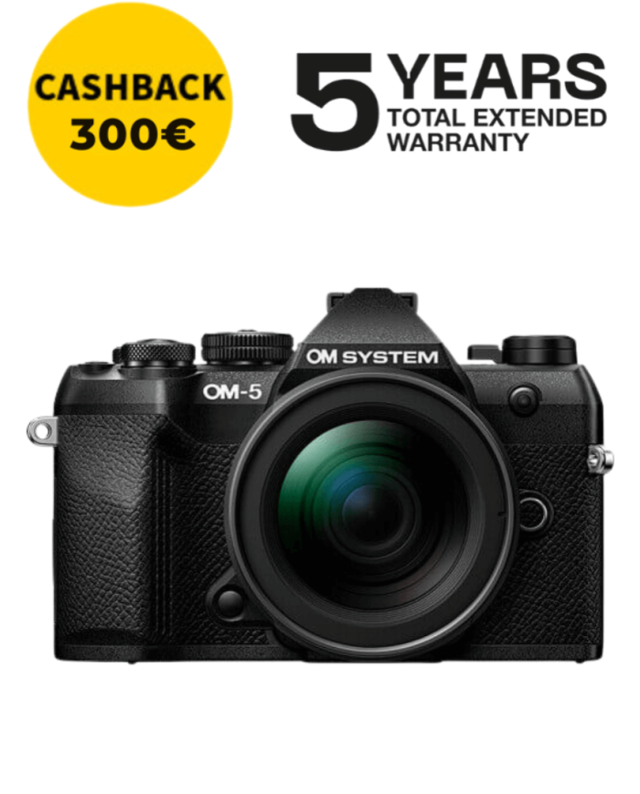 OM SYSTEM OM-5 MARK II CÁMARA MIRRORLESS CON 12-45 MM F/4 (NEGRA)