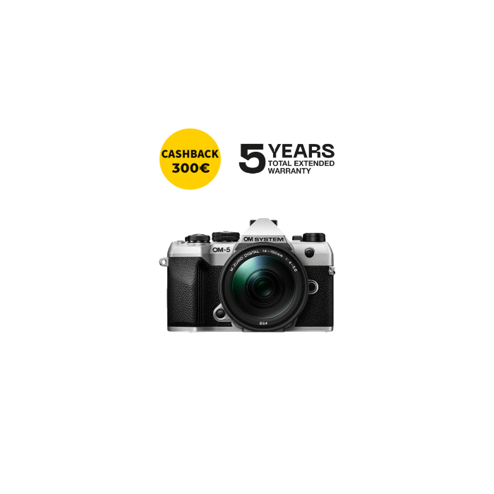 OM SYSTEM OM-5 MARK II CÁMARA MIRRORLESS CON 14-150 MM F/4-5,6 II (PLATA)