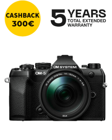 OM SYSTEM OM-5 MARK II CÁMARA MIRRORLESS CON 14-150MM F/4-5.6 II (NEGRA)