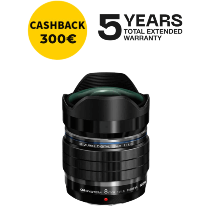 OM SYSTEM ZUIKO ED 8MM F/1.8 FISHEYE PRO