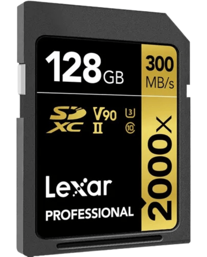 LEXAR PROFESSIONAL SDXC UHS-II SERIES GOLD 128GB V90