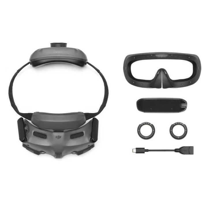 Detalle del ajuste dióptrico de las DJI Goggles 3, regulable de -6,0 D a +2,0 D sin lentes adicionales