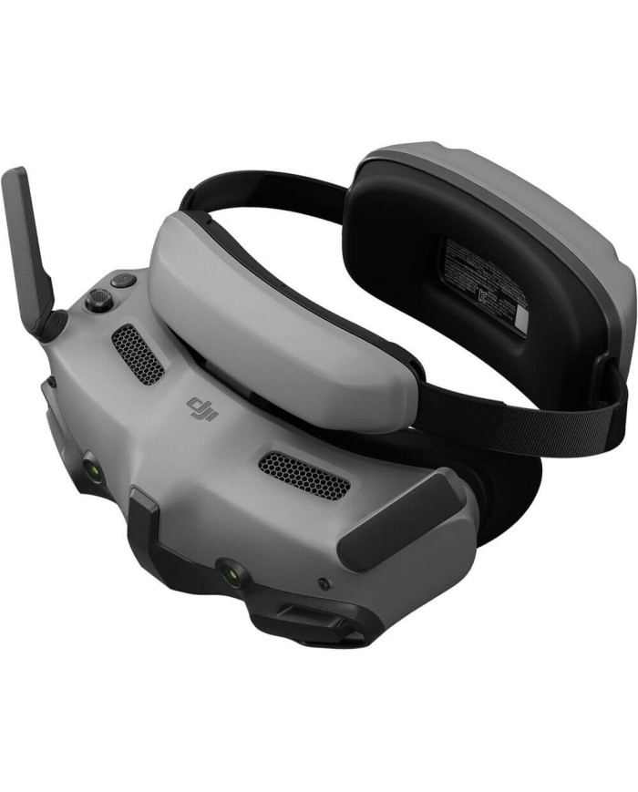 Vista lateral de las DJI Goggles 3 con diseño ergonómico y batería integrada de 180 minutos de autonomía