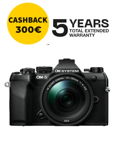 OM SYSTEM OM-5 MARK II CÁMARA MIRRORLESS CON 14-150MM F/4-5.6 II (NEGRA)