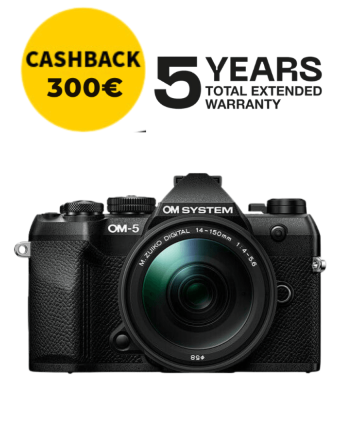 OM System OM-5 Mark II + 14-150mm F/4-5.6 Negra | FotoCineColor