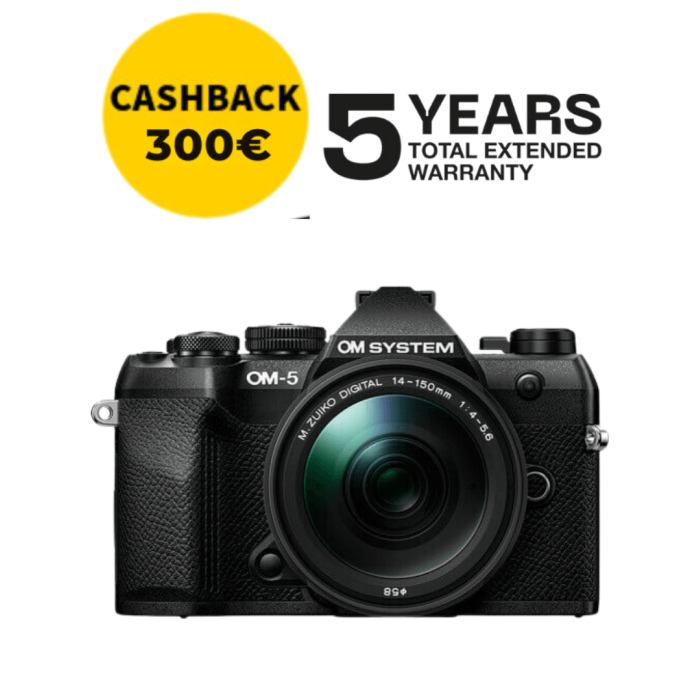 OM System OM-5 Mark II + 14-150mm f4-5.6 Negra | FotoCineColor