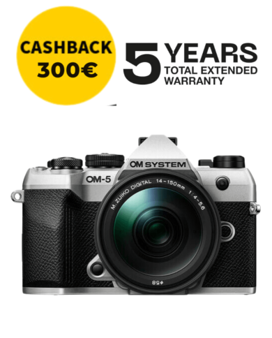 OM SYSTEM OM-5 MARK II CÁMARA MIRRORLESS CON 14-150 MM F/4-5,6 II (PLATA)