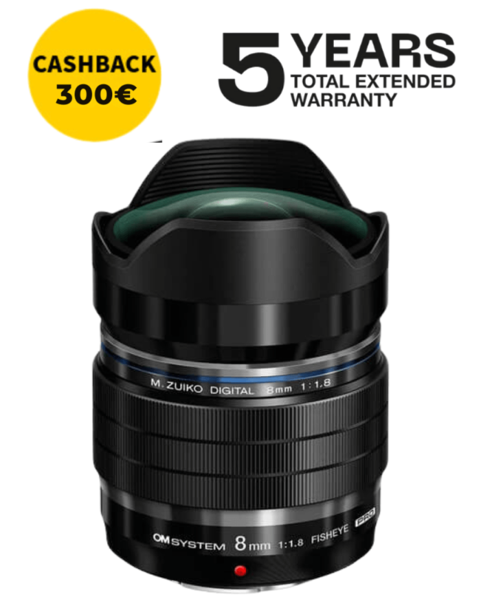 OM System Zuiko ED 8mm f/1.8 Fisheye PRO MFT