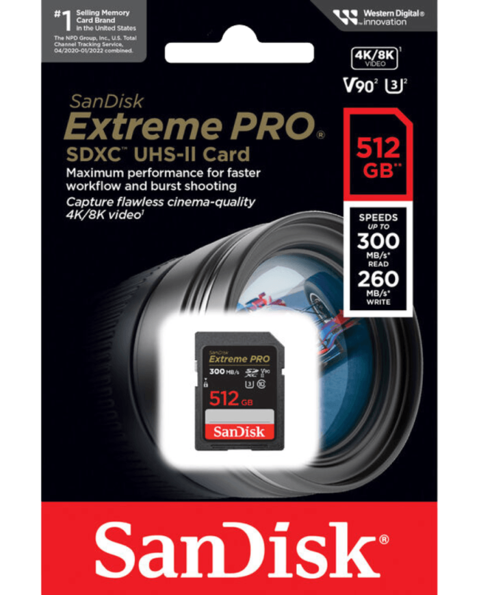 El MEJOR PRECIO SANDISK SDXC EXTREME PRO 512GB V90 UHS-II 300MB/S