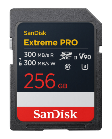 SANDISK SDXC EXTREME PRO 256GB V90 UHS-II 300MB/S