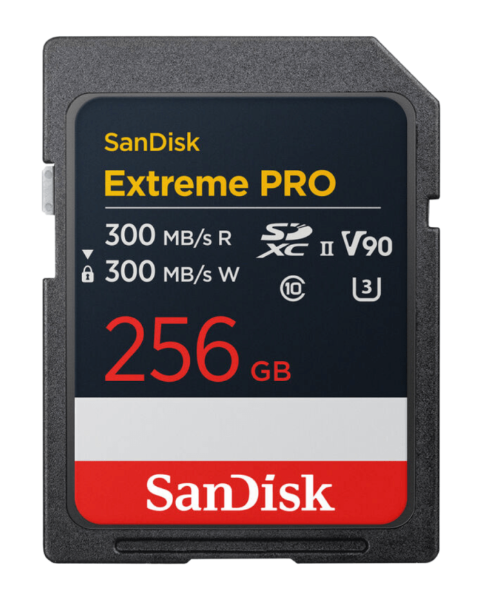 SANDISK SDXC EXTREME PRO 256GB V90 UHS-II 300MB/S