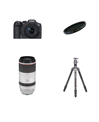 Canon EOS R7 + RF 100-500mm L + Filtro Solar Marumi EXUS ND100000 + Trípode Benro Rhino Carbon