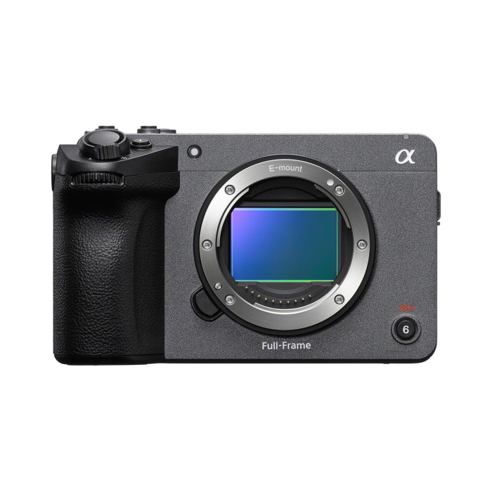 Sony FX5 cámara de cine portátil 5K full-frame vista frontal con sensor Exmor RS CMOS y procesador BIONZ XR2