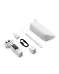 DJI Osmo Pocket 4P Standard Combo Pearl White con luz de relleno, empuñadura 1/4", correa y funda incluidos
