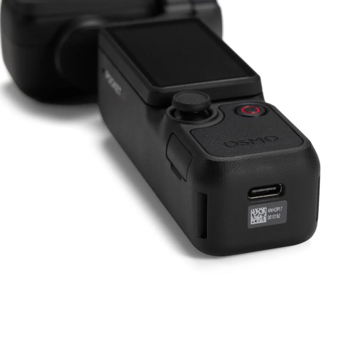 DJI Osmo Pocket 4P Negro parte posterior con pantalla OLED 2", joystick analógico y botones físicos