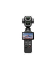 DJI Osmo Pocket 4P en Negro, vista frontal, cámara gimbal con sensor 1" y doble sistema óptico