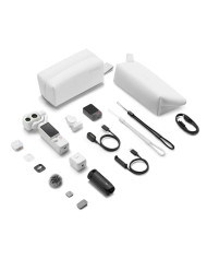 DJI Osmo Pocket 4P Vlog Combo Pearl White con Osmo FrameTap, DJI Mic Mini 2, luz de relleno y mini trípode