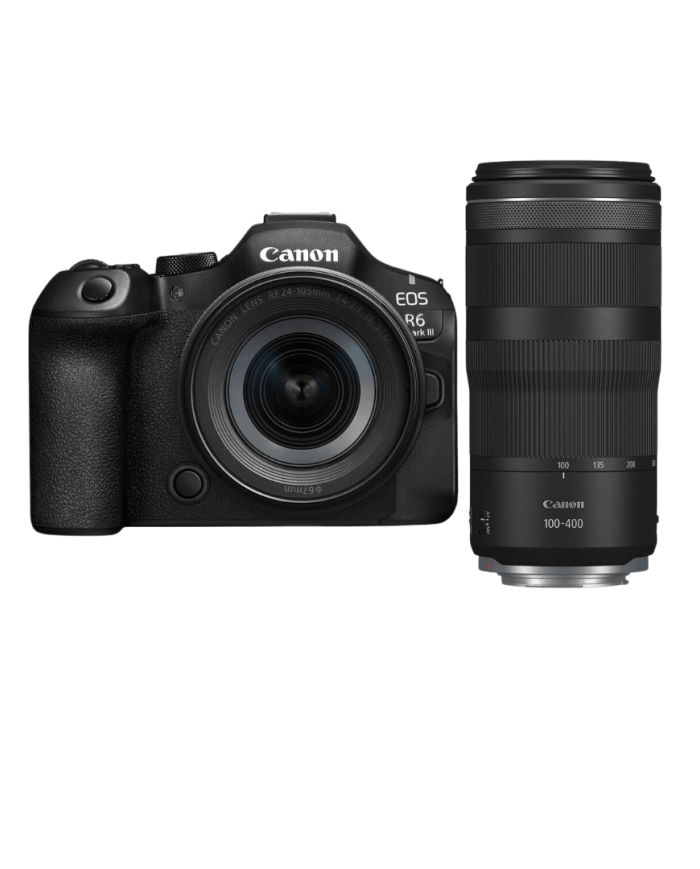 CANON EOS R6 MARK III + 24-105MM F/4-7.1 + RF 100-400MM F/5.6-8 IS USM