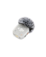 DJI Mic Mini 2S Transmisor con protector antiviento instalado, micrófono inalámbrico compacto de 12g