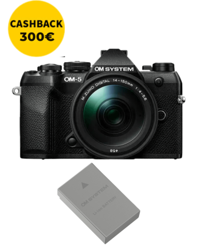 OM SYSTEM OM-5 MARK II CÁMARA MIRRORLESS CON 14-150MM F/4-5.6 II (NEGRA)