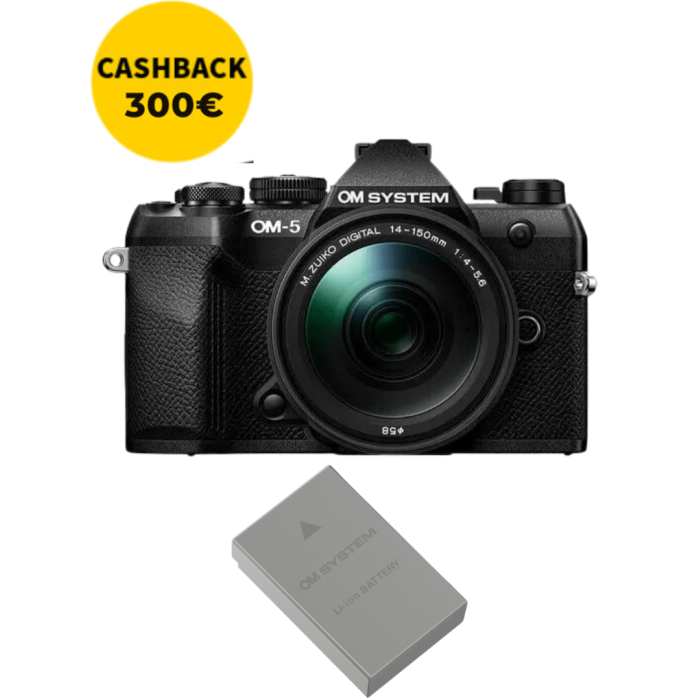 OM SYSTEM OM-5 MARK II CÁMARA MIRRORLESS CON 14-150MM F/4-5.6 II (NEGRA)