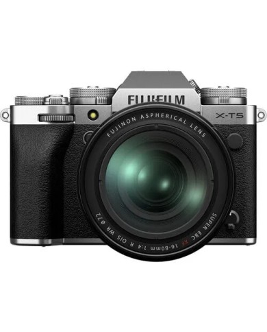 FUJIFILM X-T5 + XF 16-80mm PLATA CÁMARA MIRRORLESS